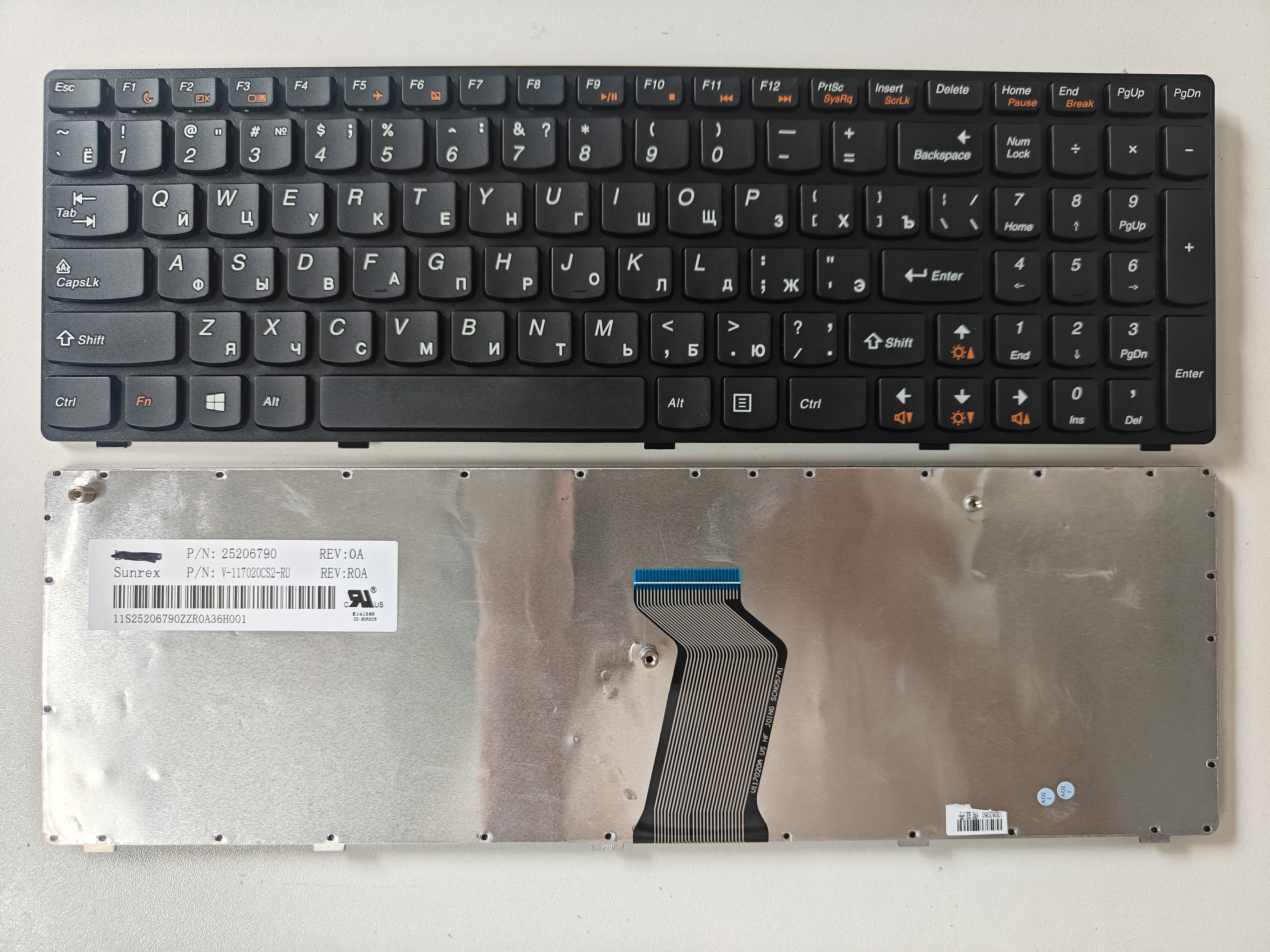 Picture of Laptop Russian keyboard forNew Replacement Laptop Keyboard For LENOVO G570 BLACK FRAME BLACK RU Layout
